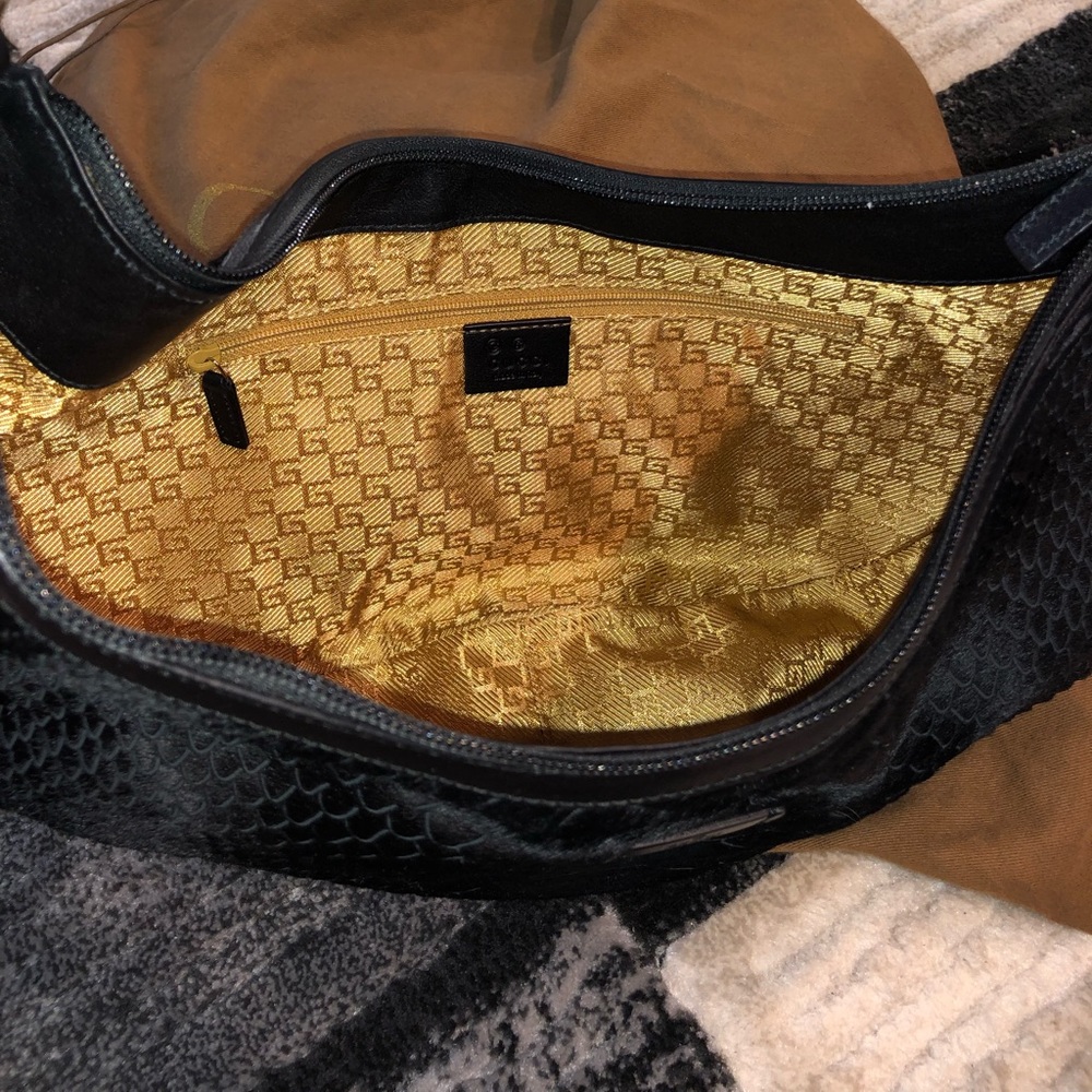 AUTHENTIC NEW Gucci Pony Hair Black Hobo Purse! - Picture 5 of 7